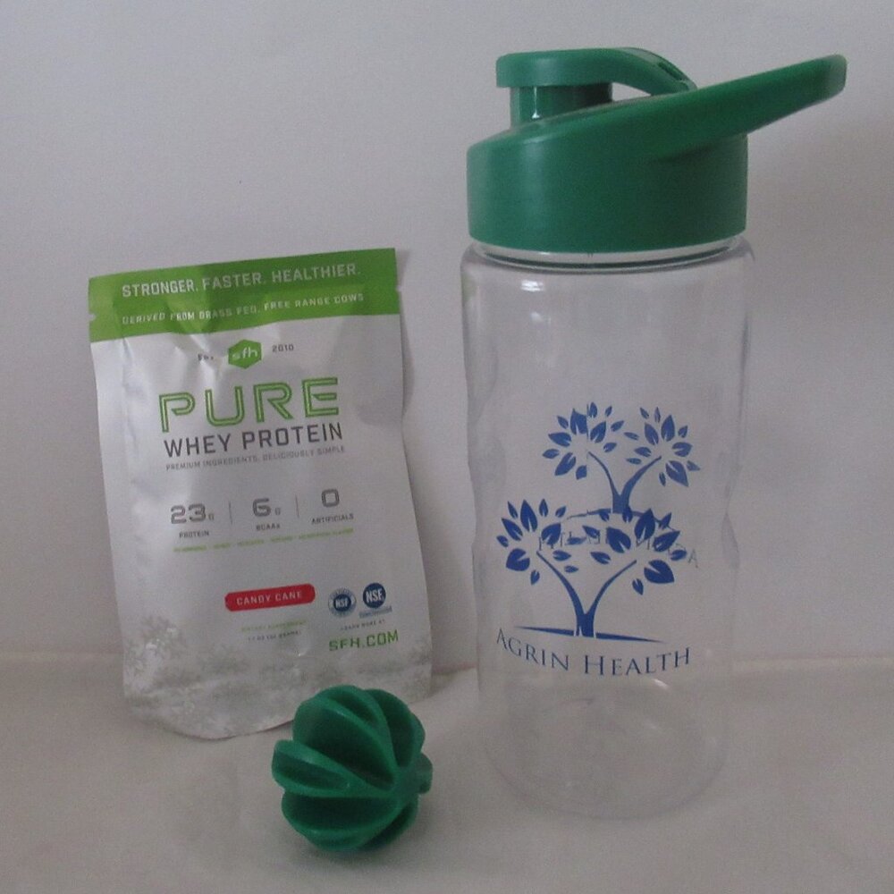 PURE protein shake in tote bottle w/blender ball